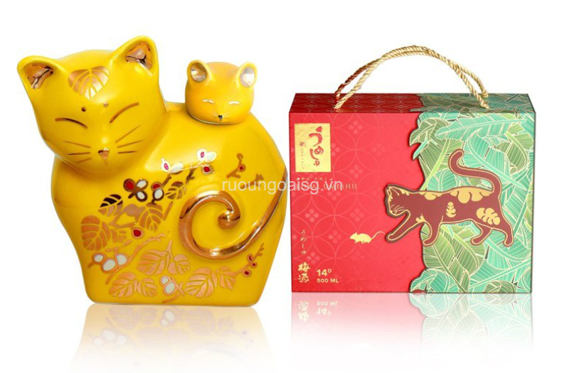 Rượu Hình Con Mèo Sứ Nhật Bản Royal Umeshu